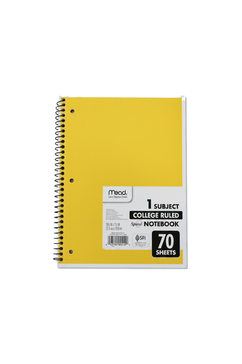 1 Subject College Ruled Notebook